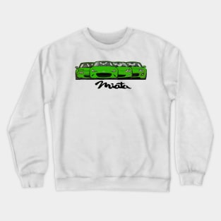 MX5 Miata Generations Green Crewneck Sweatshirt